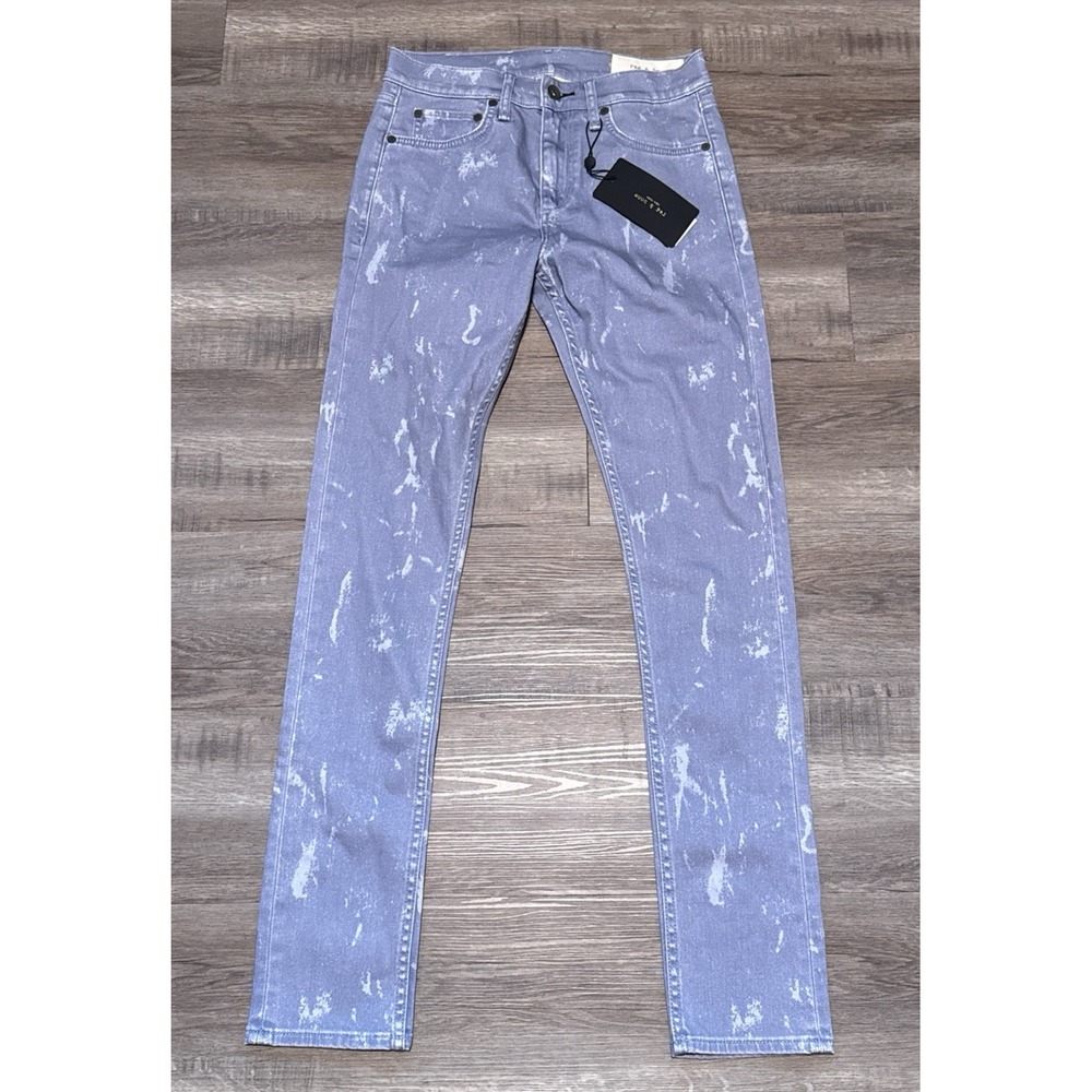 NEW rag & Bone Men's Size 28x32 Fit 1 Skinny Aero Stretch French Blue Jeans